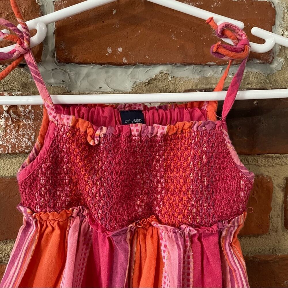 Baby Gap Sun dress Sz 12-18 m Smocked Dress Summer Sun Dress Pink - Picture 2 of 8